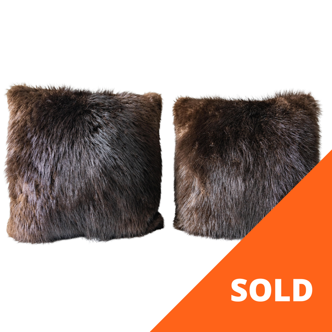 Beaver Fur Pillows