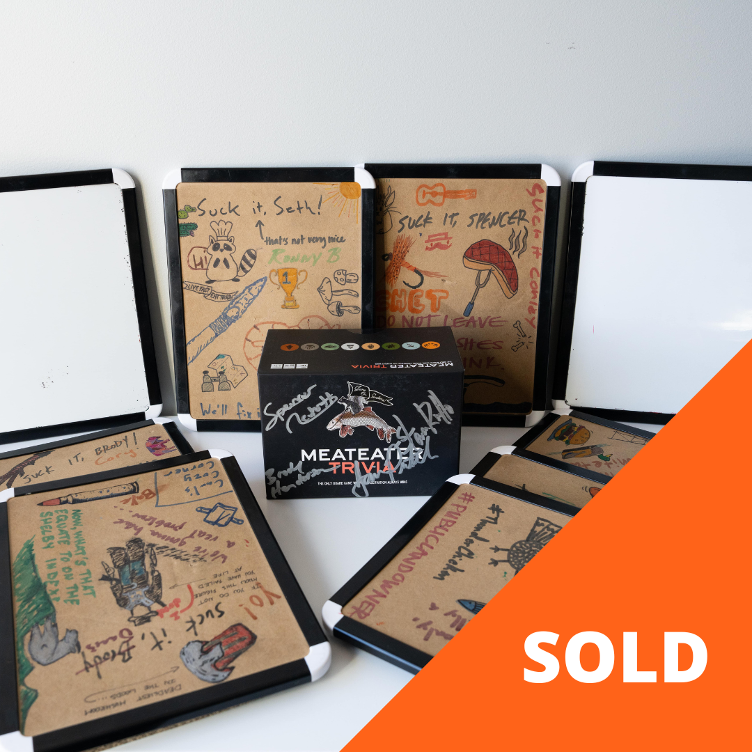 Signed Board Game with original whiteboards from The MeatEater Podcast Studio